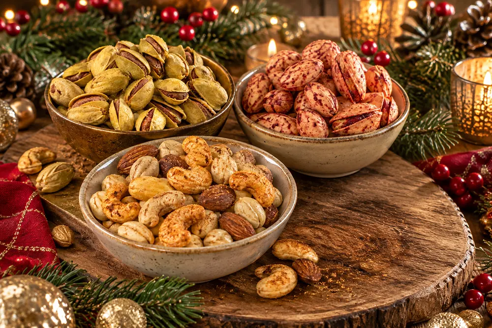 Chilli roasted cashews and pistachios for Christmas